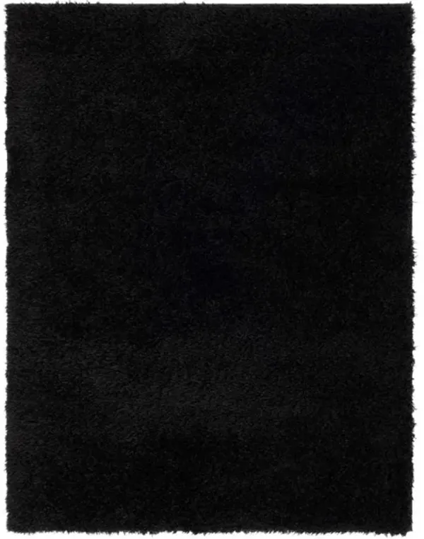 LINDSAY SHAG 560 Black 5'-3' X 7'-6' Medium Rectangle Rug