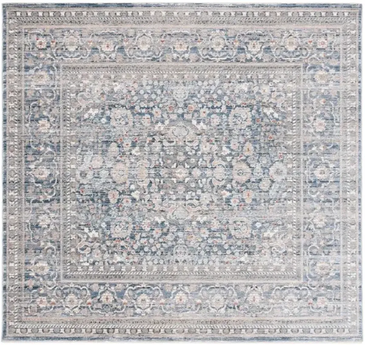HARLOW 163 Blue 6'-3' X 6'-3' Square Square Rug