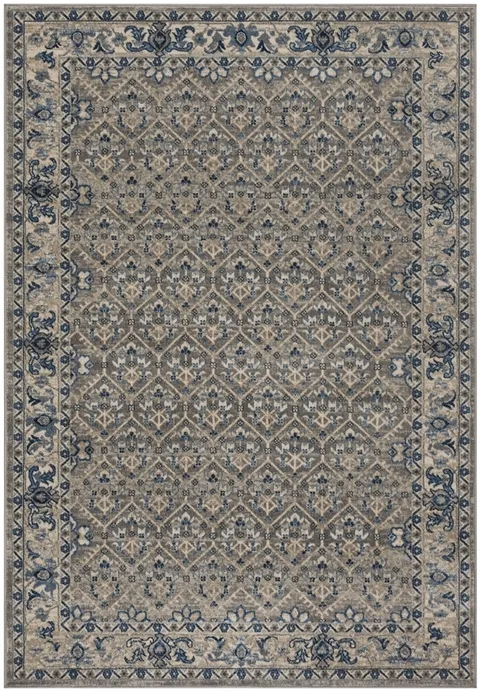 Brentwood 869 Light Grey / Blue 9' X 9' Square Square Powerloomed Rug