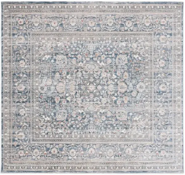 HARLOW 163 Blue 6'-3' X 6'-3' Square Square Rug