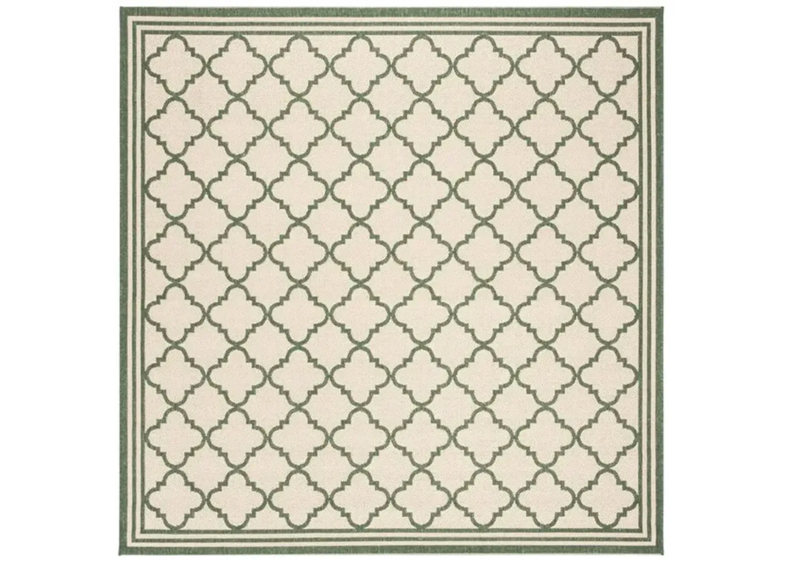 LINDEN 121 Collection LND121W-6SQ Cream / Green 6'-7" X 6'-7" Square