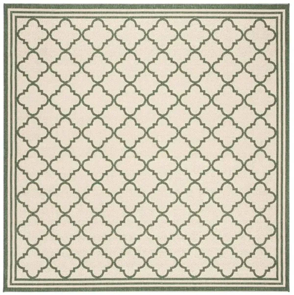 LINDEN 121 Collection LND121W-6SQ Cream / Green 6'-7" X 6'-7" Square