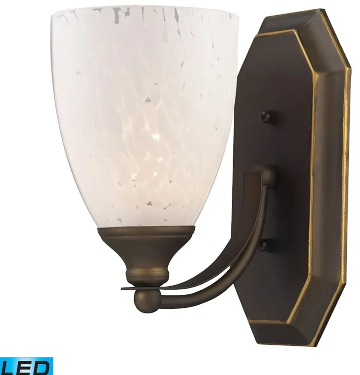 Mix and Match Vanity 5" Wide 1-Light Vanity Light - Aged Bronze