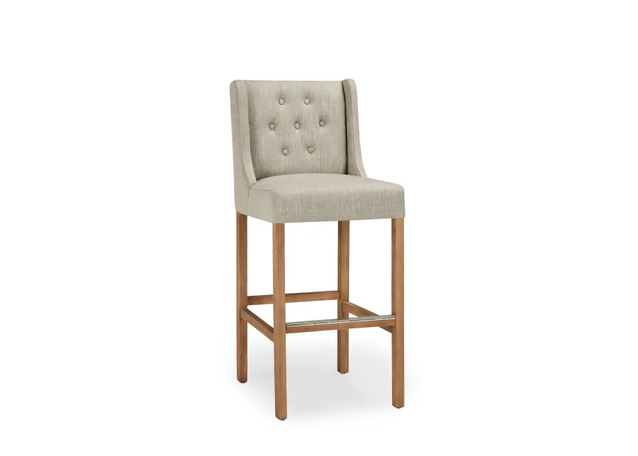 Karla Tufted 30 inch Barstool by Kosas Home