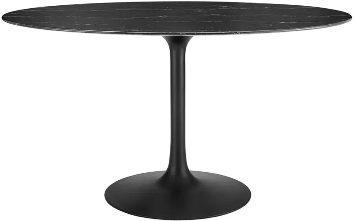 Lippa 54" Oval Artificial Marble Dining Table