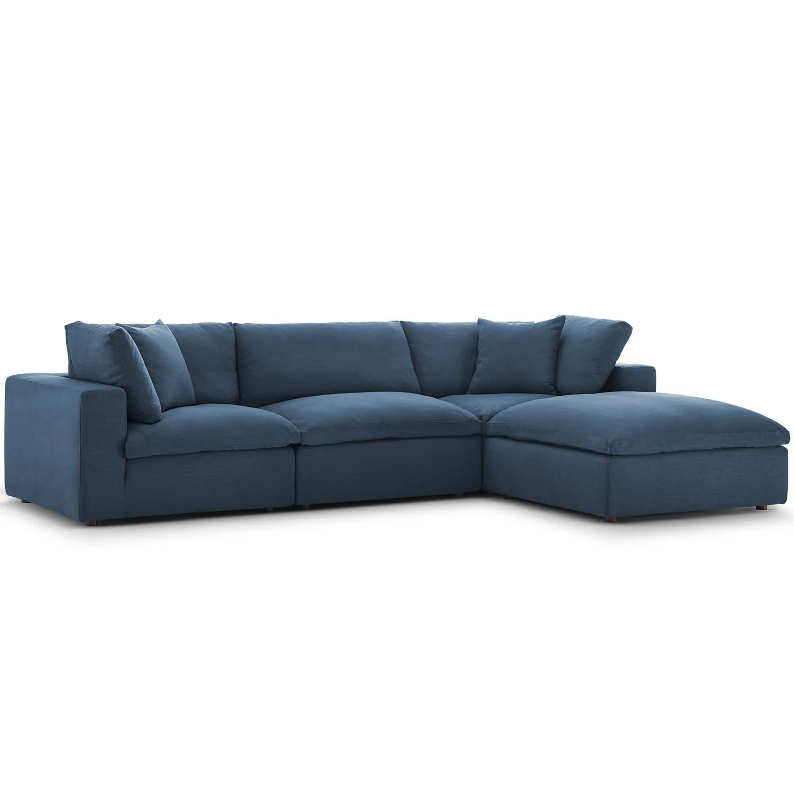 Commix Down Filled Overstuffed 4- Piece Sectional 