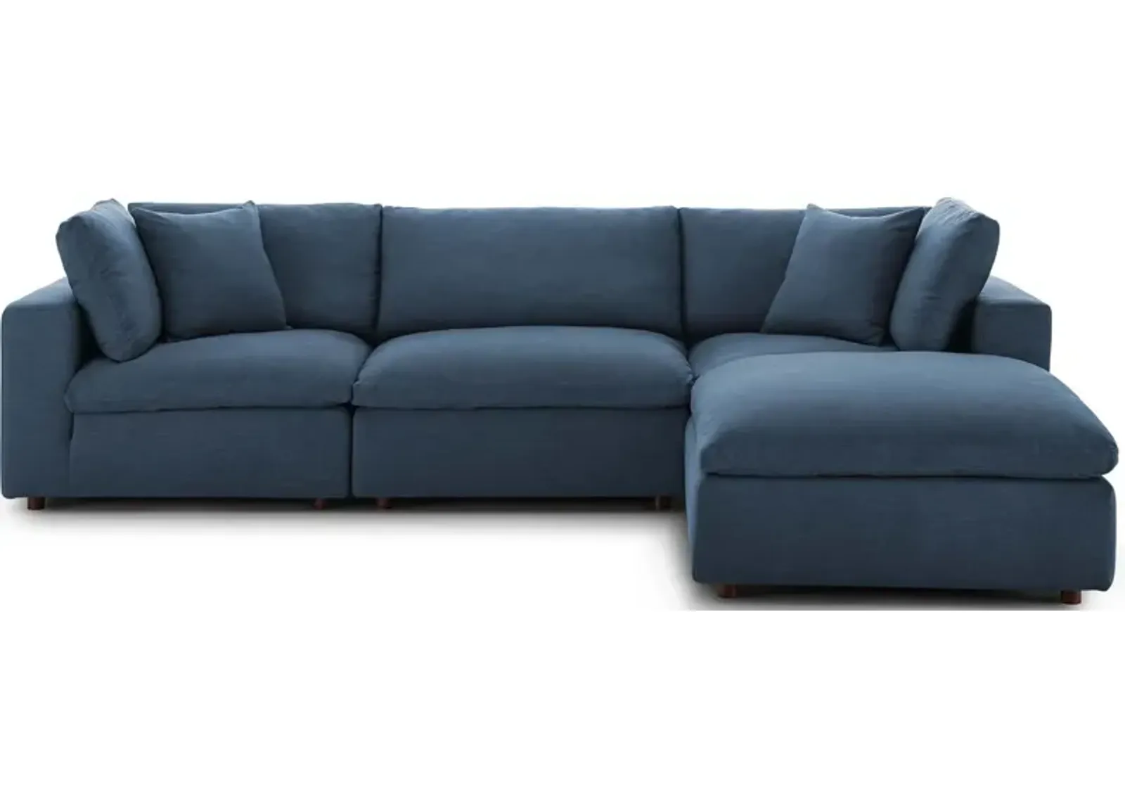 Commix Down Filled Overstuffed 4- Piece Sectional 