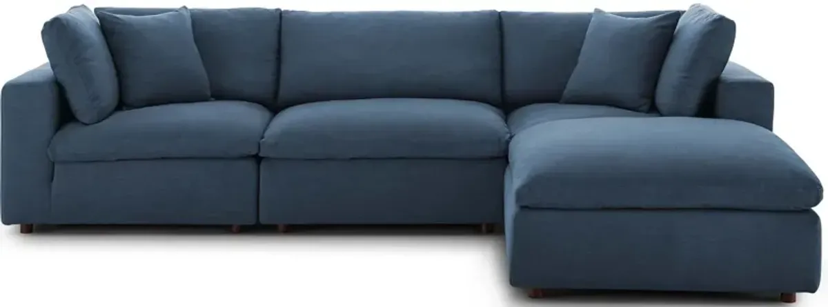 Commix Down Filled Overstuffed 4- Piece Sectional 