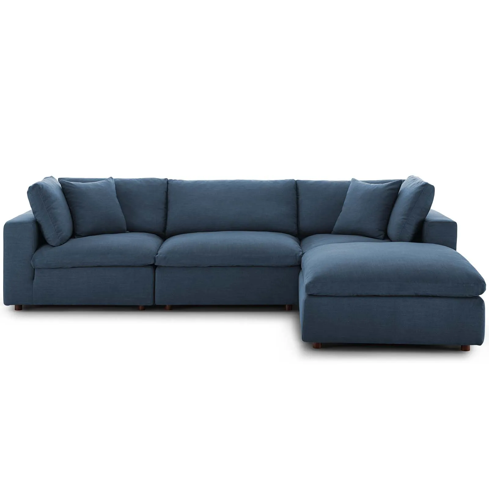 Commix Down Filled Overstuffed 4- Piece Sectional 