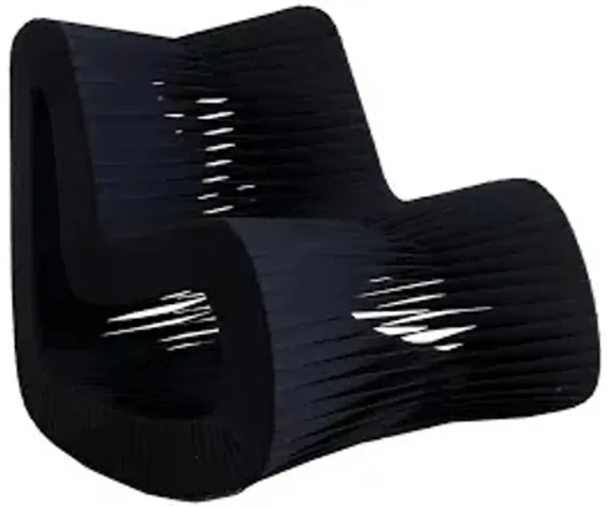 seat belt rocking chair, black/black