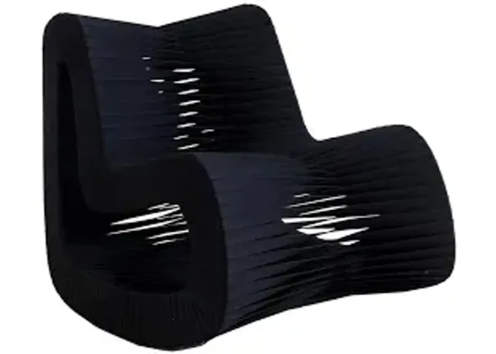 seat belt rocking chair, black/black