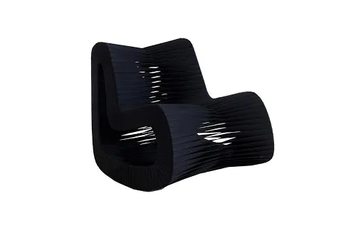 seat belt rocking chair, black/black