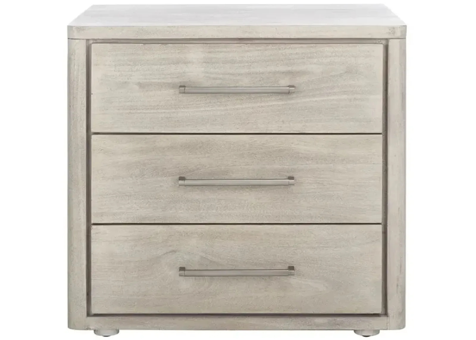 Rosey 3 Drawer Wood Nightstand