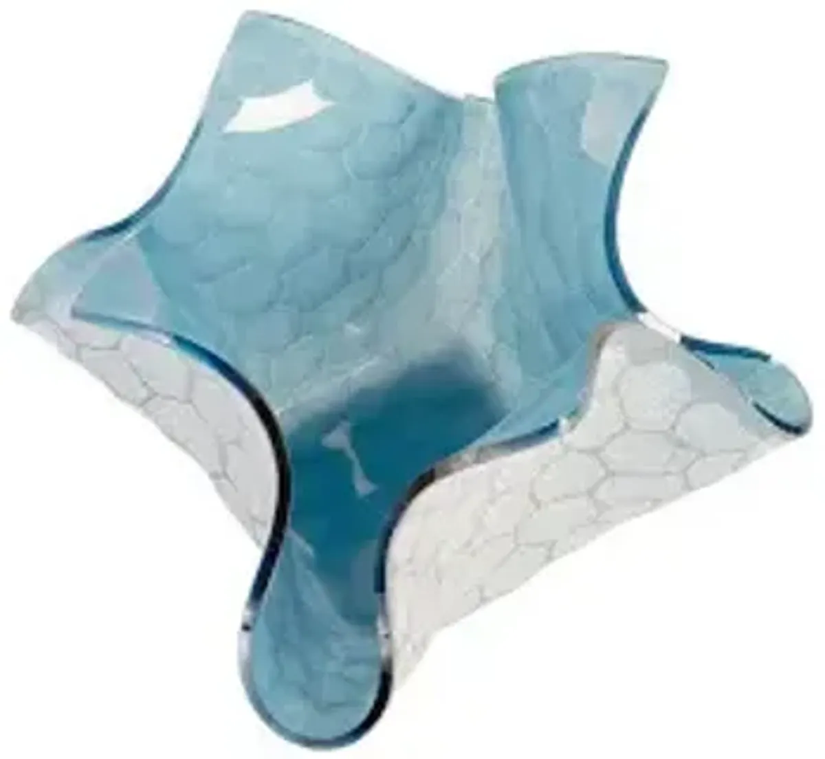 blue glass bowl, sm