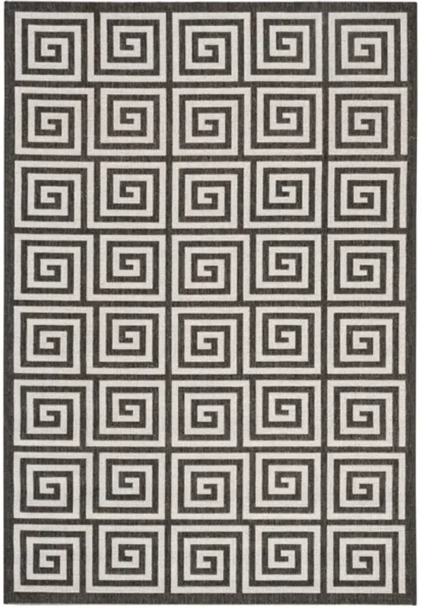 LINDEN 129 Collection LND129A-4 Light Grey / Charcoal 4' X 6'