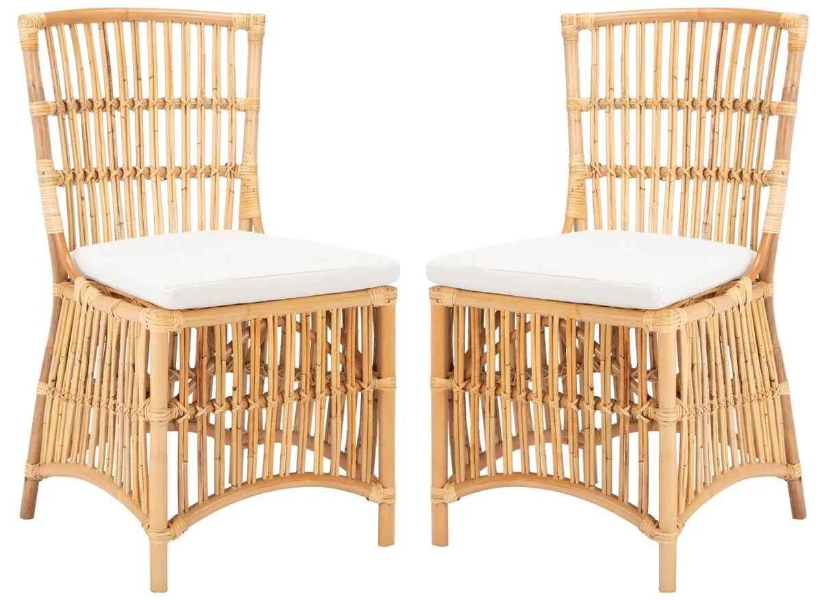 ERIKA RATTAN ACCENT CHAIR W/ CUSHION - Set of 2