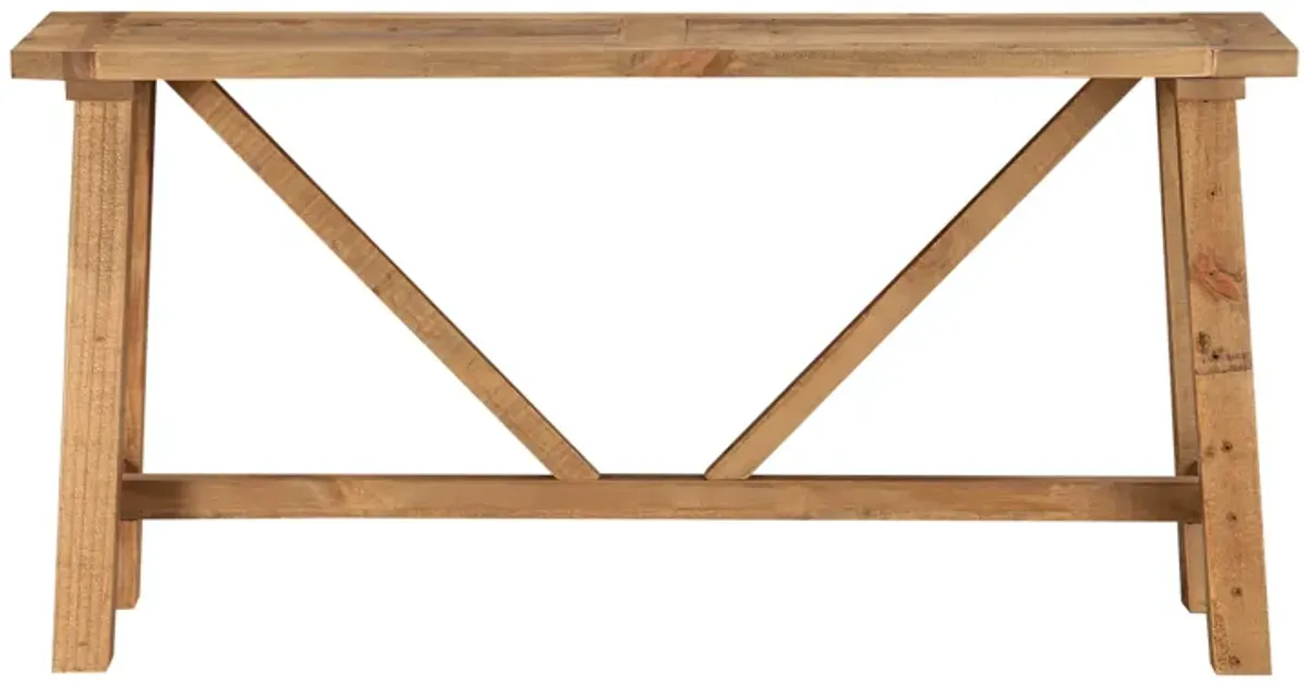 Harby Reclaimed Wood Console Table In Rustic Tawny