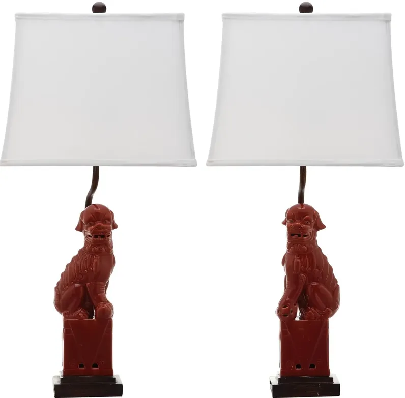 Foo 28.5-Inch H Dog Table Lamp - Set of 2