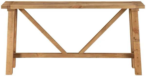 Harby Reclaimed Wood Console Table In Rustic Tawny