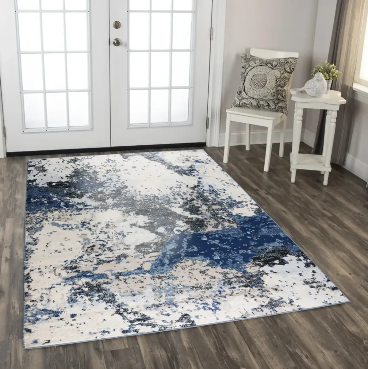 Palace Blue  Polypropylene  8'0"x9'6" Rectangle Rug