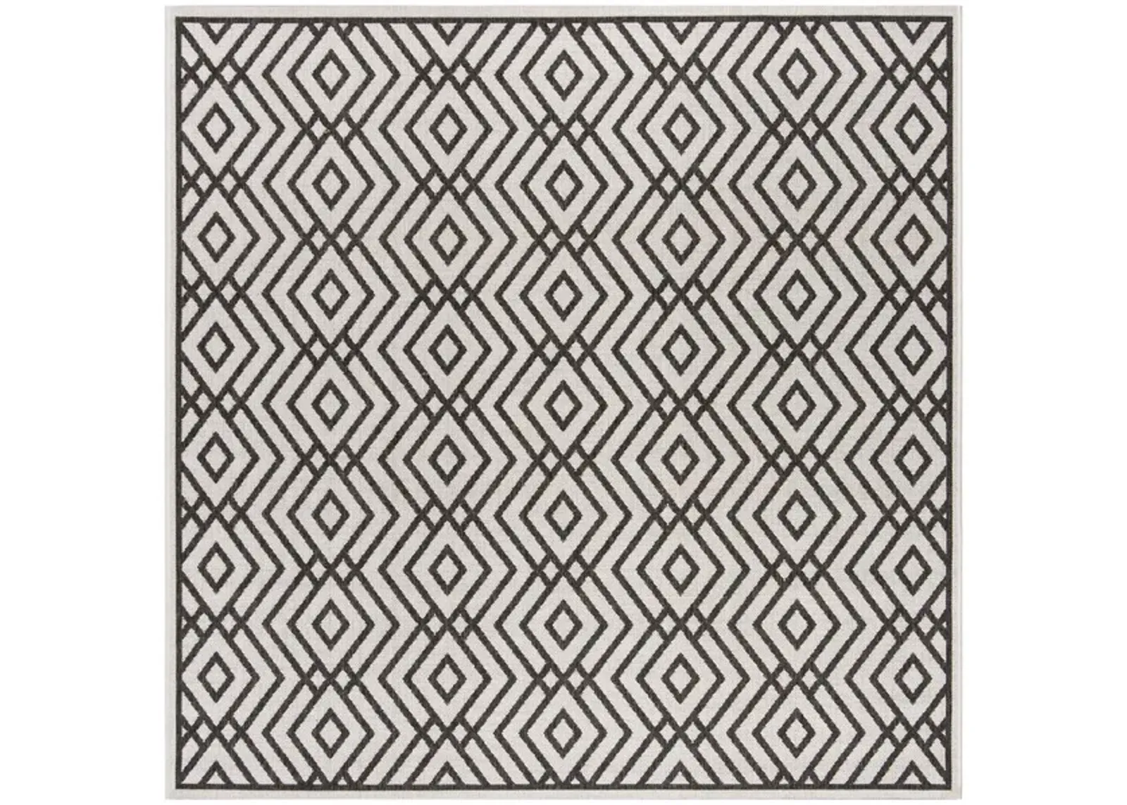 LINDEN 126 Collection LND126A-6SQ Light Grey / Charcoal 6'-7" X 6'-7" Square