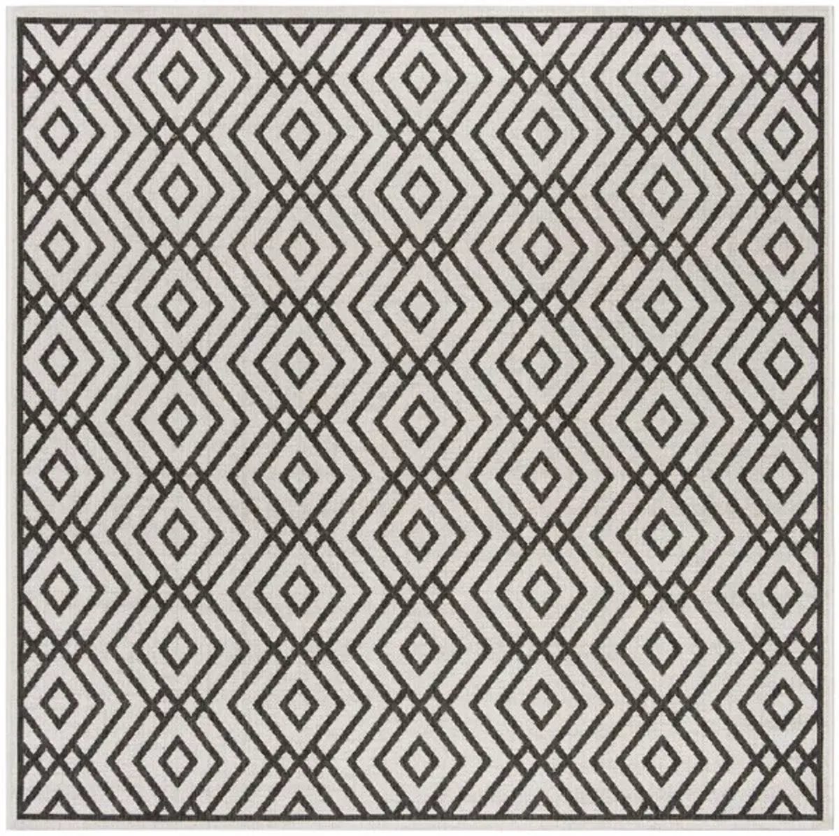 LINDEN 126 Collection LND126A-6SQ Light Grey / Charcoal 6'-7" X 6'-7" Square