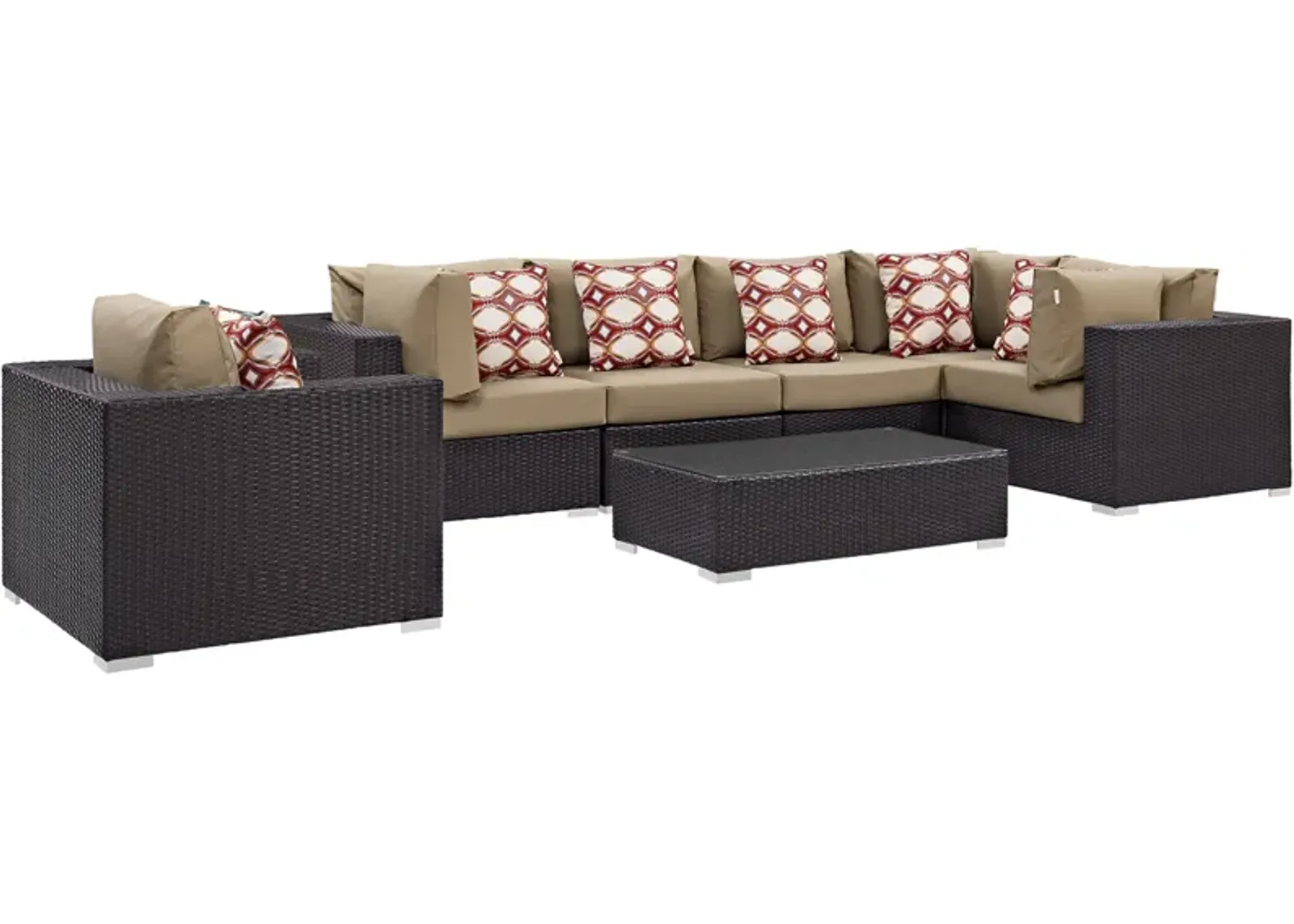 Convene 7 Piece Outdoor Patio Sectional Set