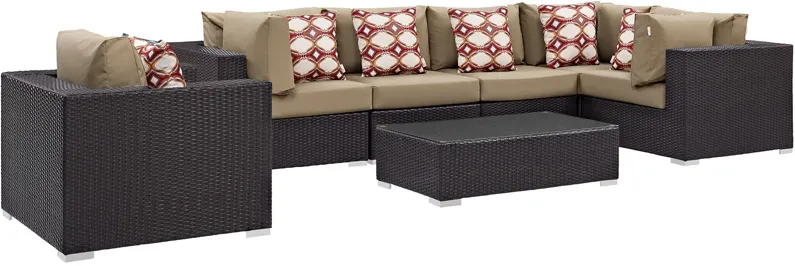 Convene 7 Piece Outdoor Patio Sectional Set