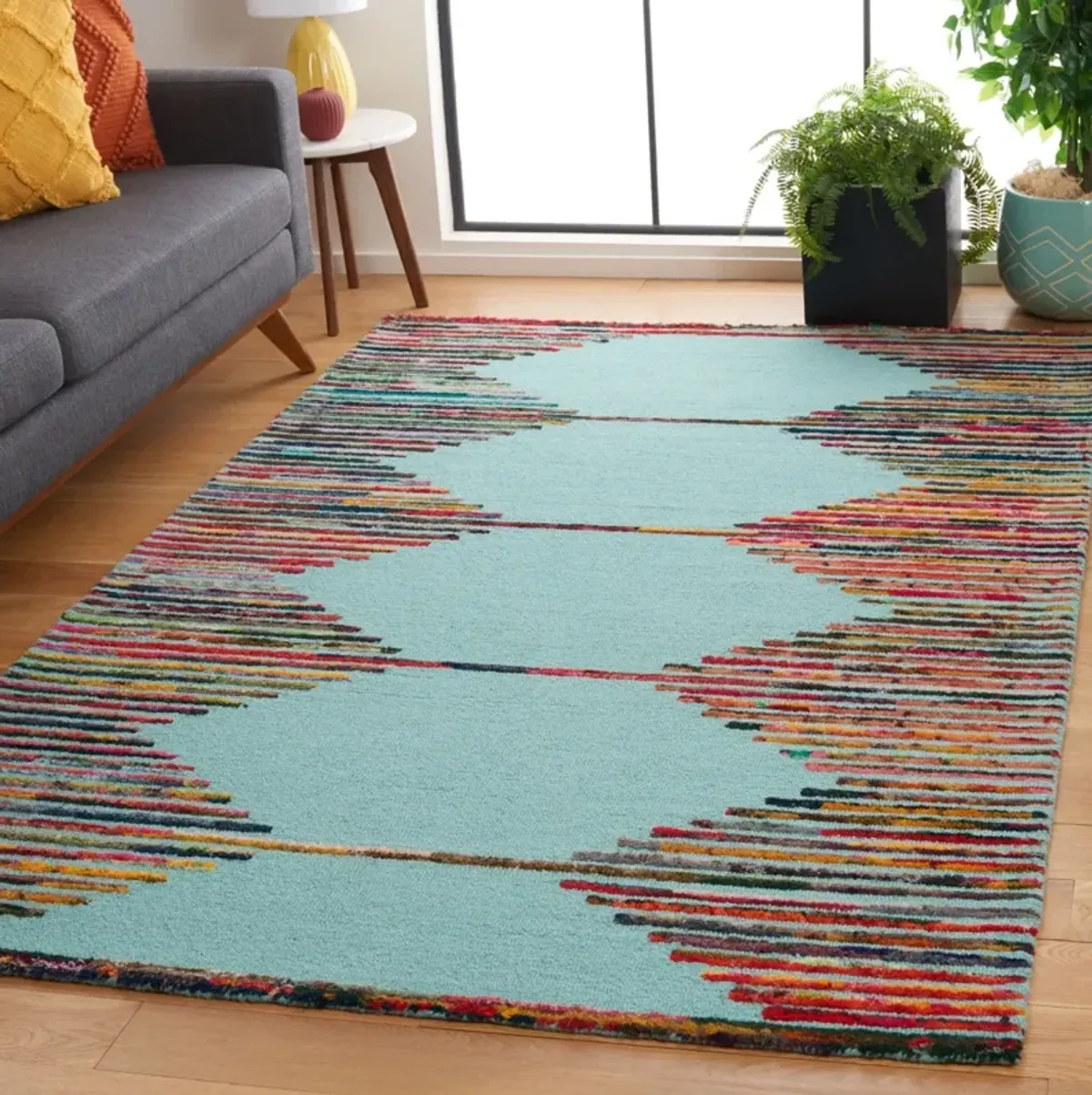 NANTUCKET 605 TEAL  4' x 6' Small Rectangle Rug