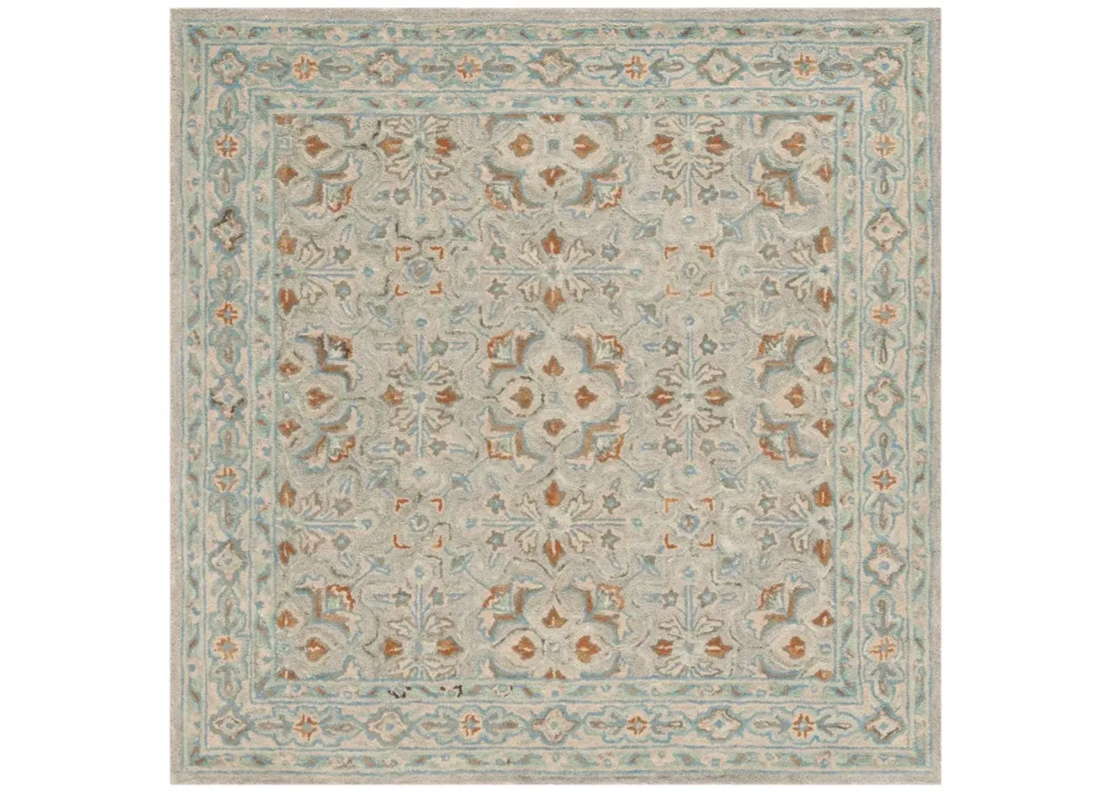 HERITAGE 227 GREEN  6' x 6' Square Square Rug