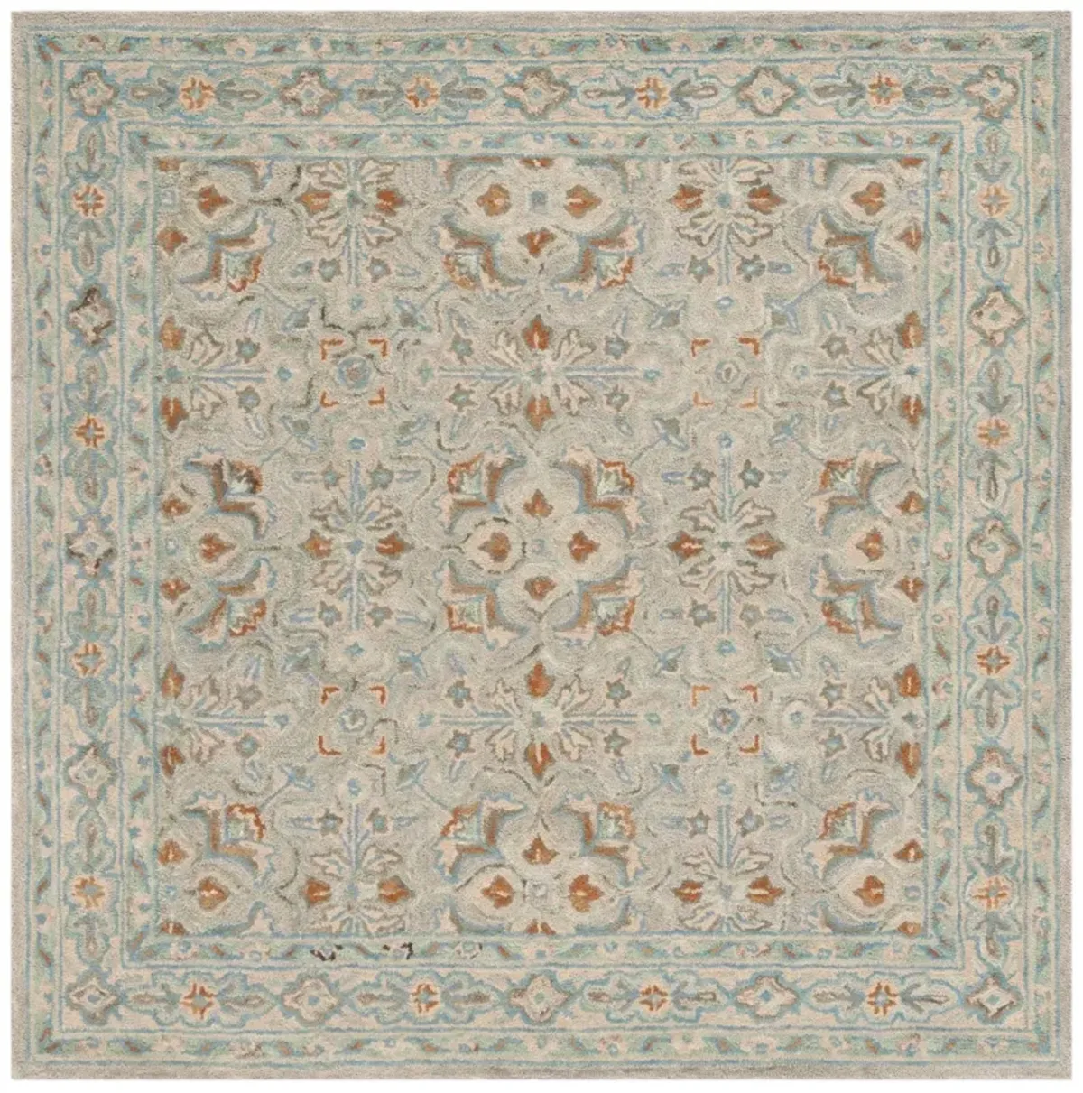 HERITAGE 227 GREEN  6' x 6' Square Square Rug