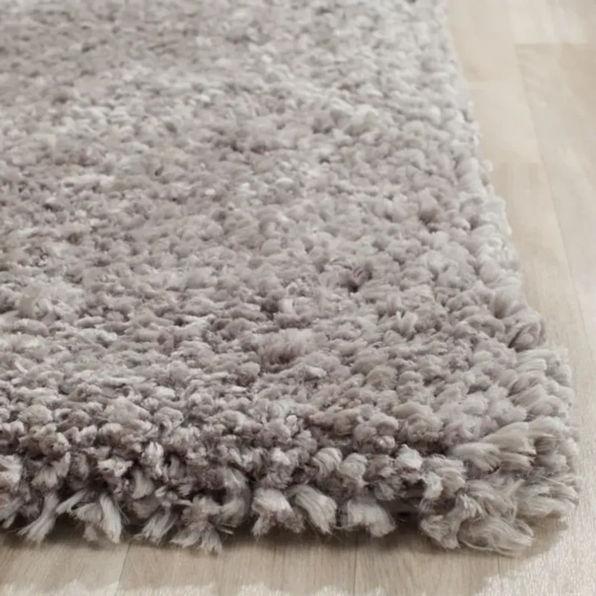 POPCORN SHAG Silver 8'-6' X 12' Large Rectangle Rug