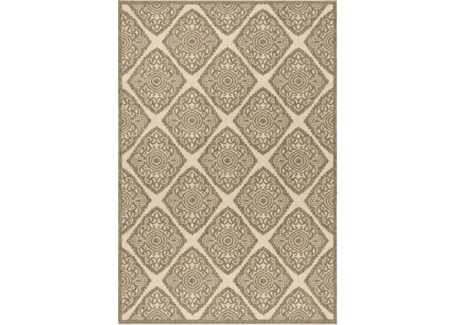 LINDEN 132 Collection LND132C-4 Cream / Beige 4' X 6'