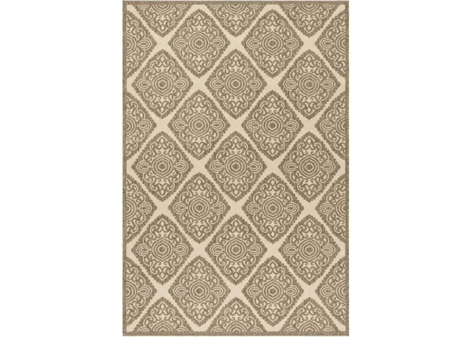 LINDEN 132 Collection LND132C-4 Cream / Beige 4' X 6'