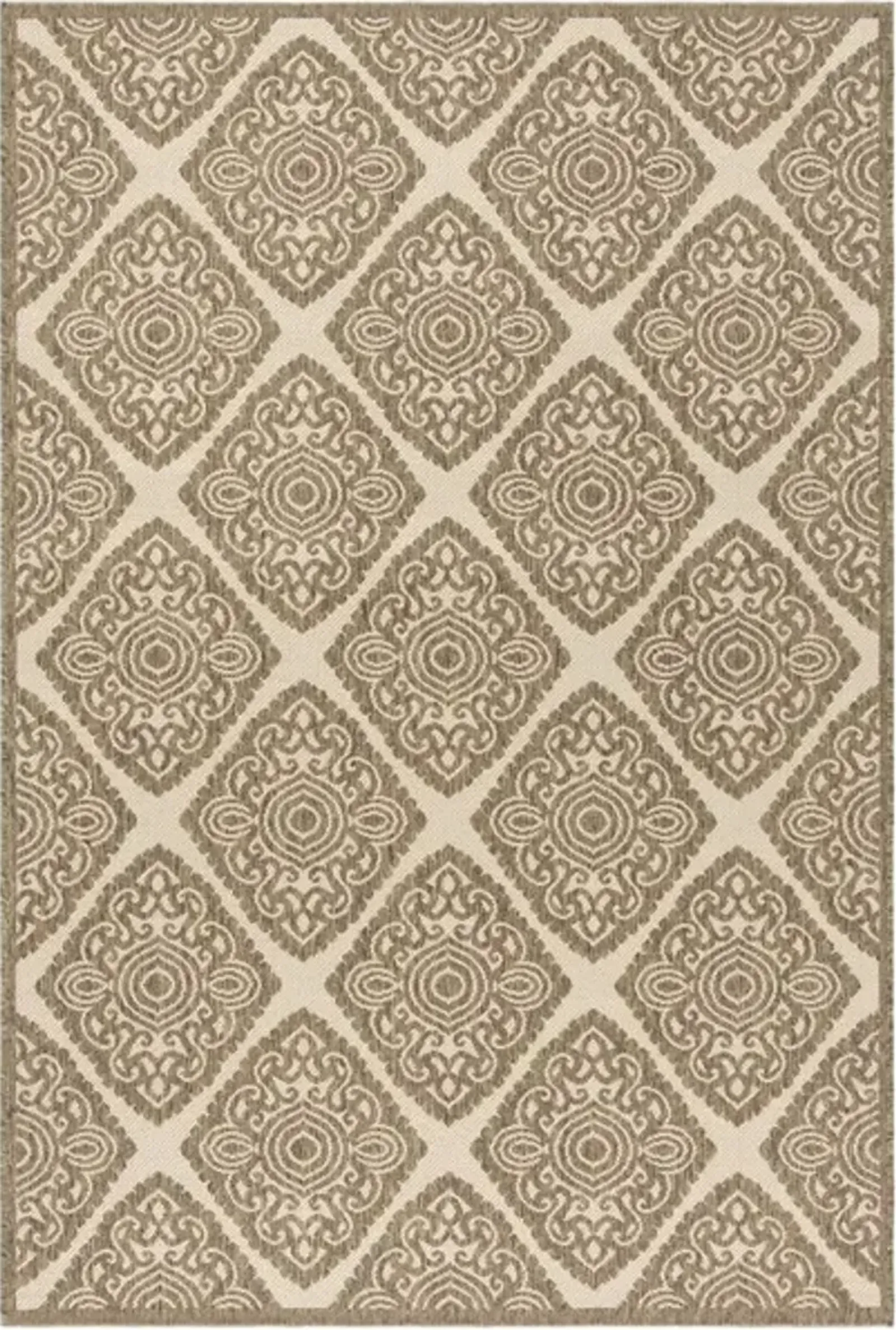 LINDEN 132 Collection LND132C-4 Cream / Beige 4' X 6'