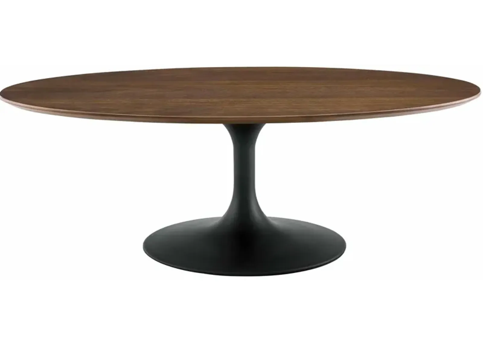 Lippa 48" Oval-Shaped Walnut Coffee Table