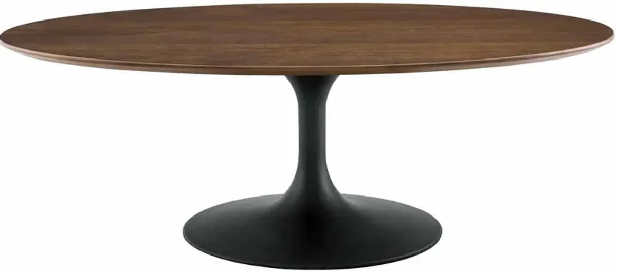 Lippa 48" Oval-Shaped Walnut Coffee Table