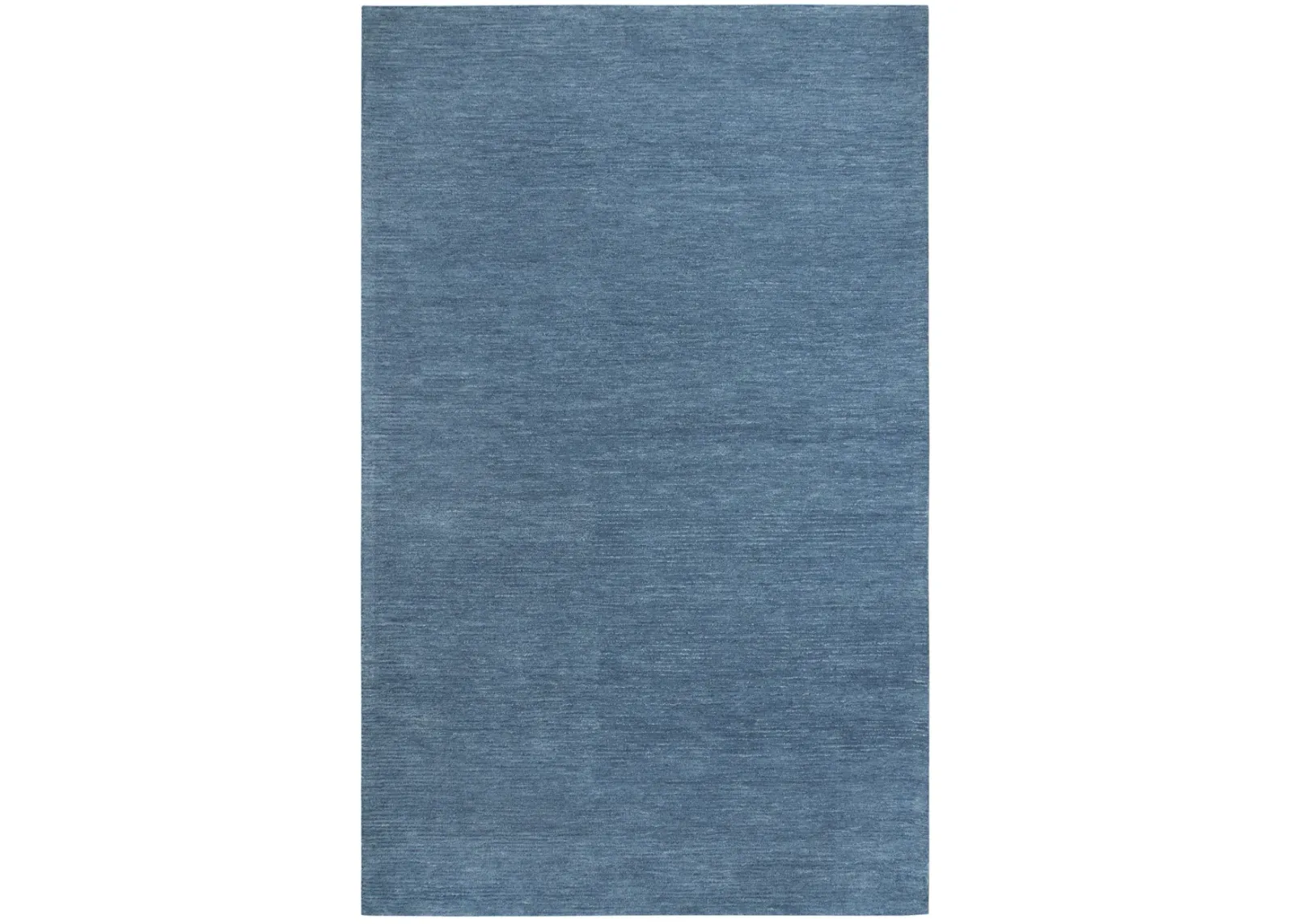 Fifth Avenue Blue Solid Wool 9'x12' Rectangle Rug