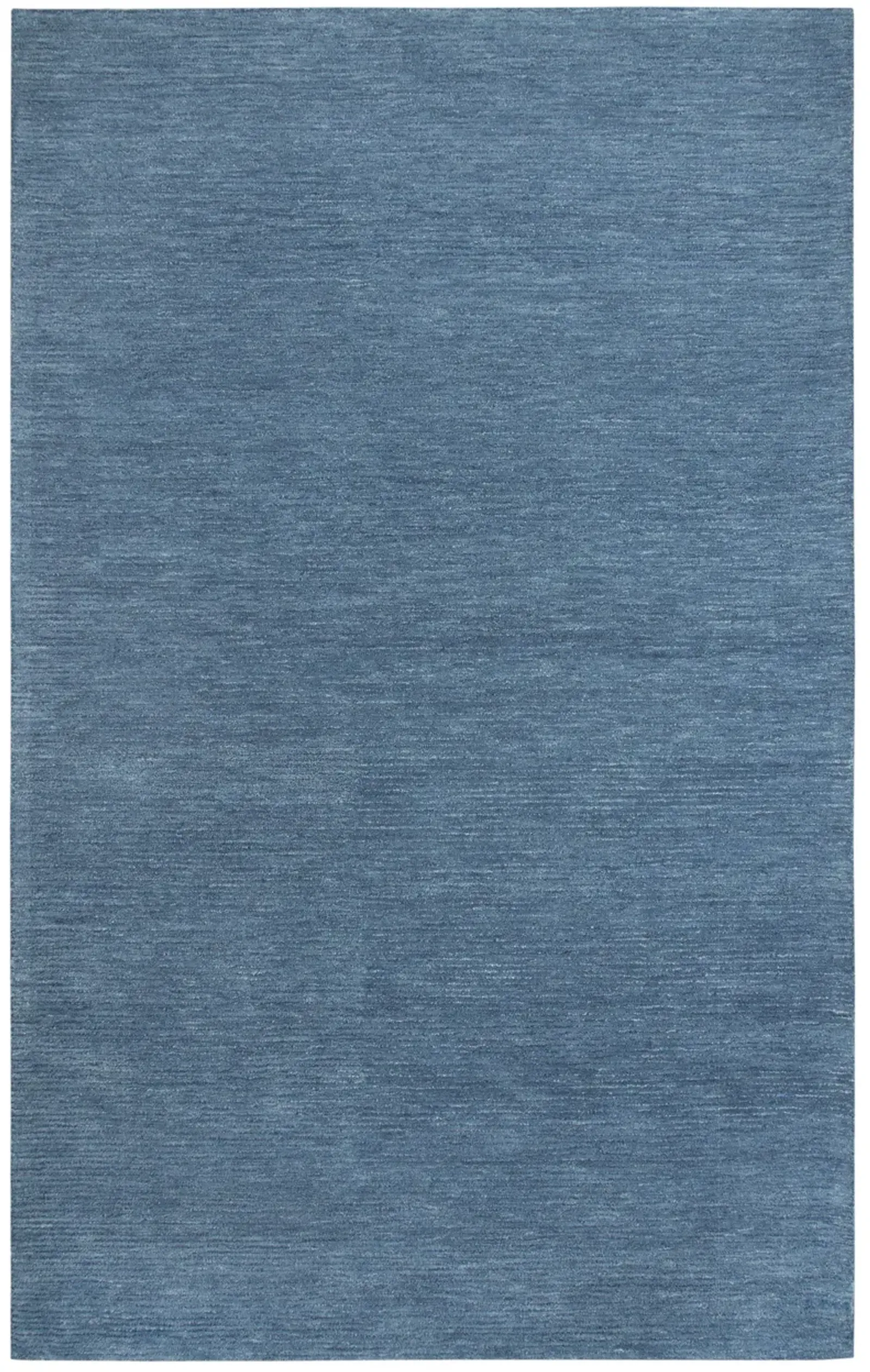 Fifth Avenue Blue Solid Wool 9'x12' Rectangle Rug