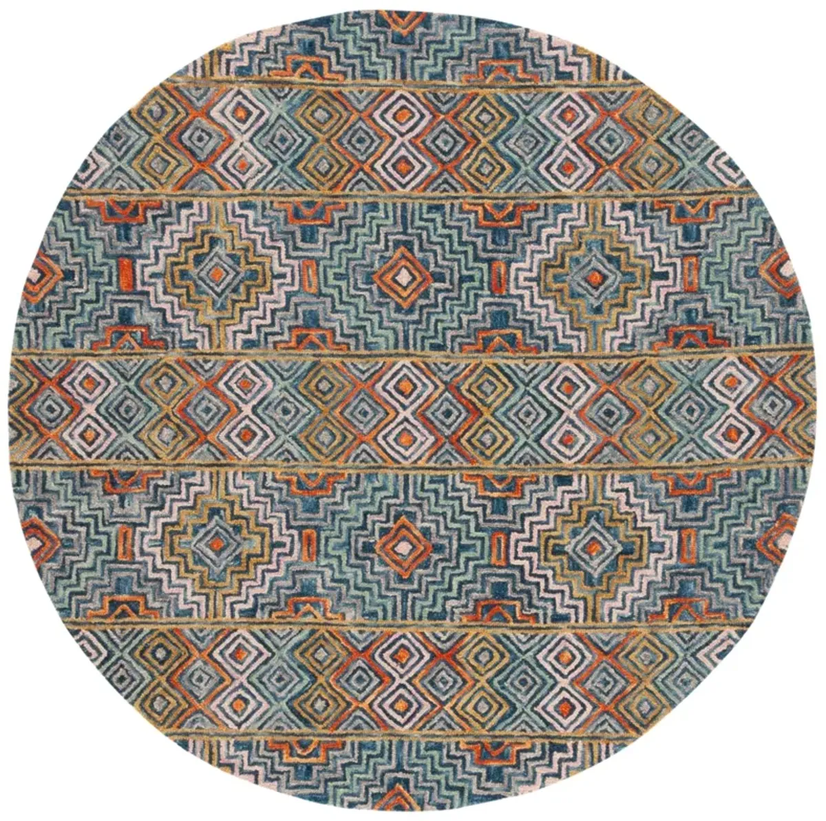 ASPEN 273 BLUE  5' x 5' Round Round Rug