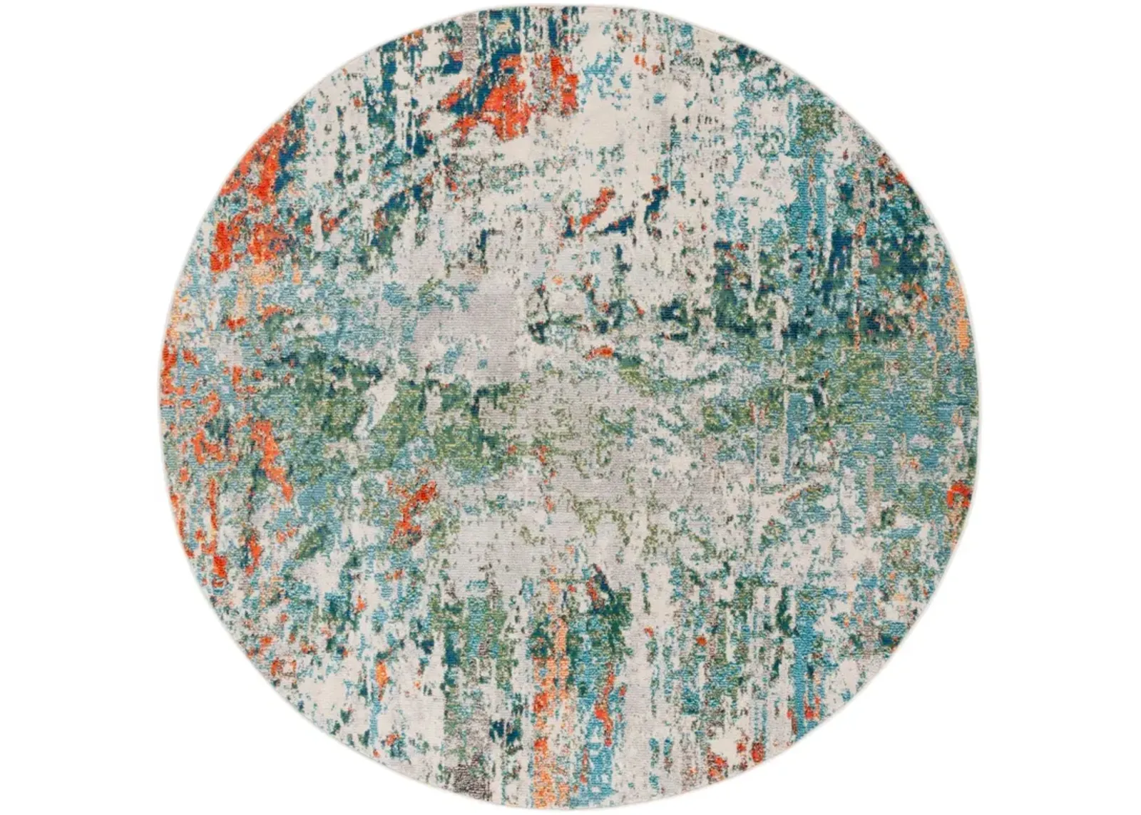 MADISON 478 GREEN  6'-7' x 6'-7' Round Round Rug