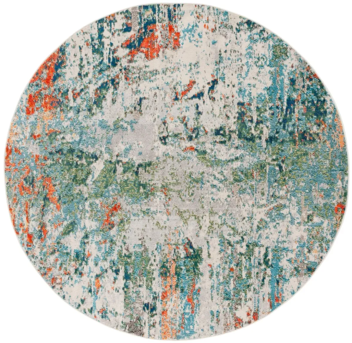 MADISON 478 GREEN  6'-7' x 6'-7' Round Round Rug