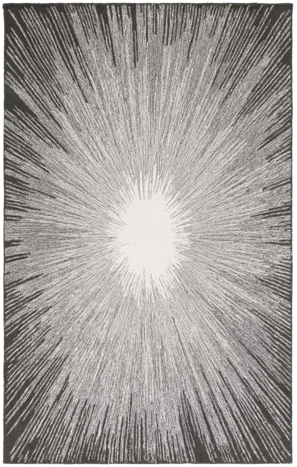 ABSTRACT Hand Tufted 5' x 8' area rug