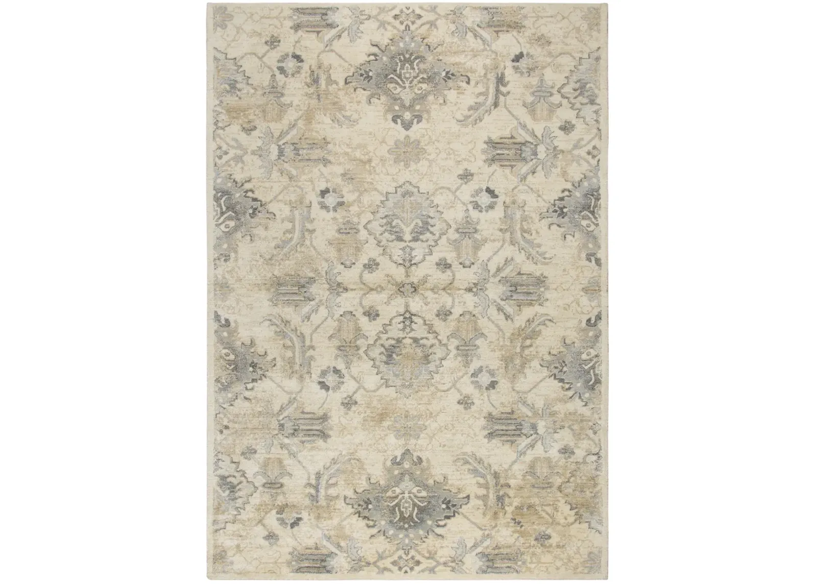 Gossamer Beige Classic/Updated 100% New Zealand Wool 8' x 10' Rectangle Rug