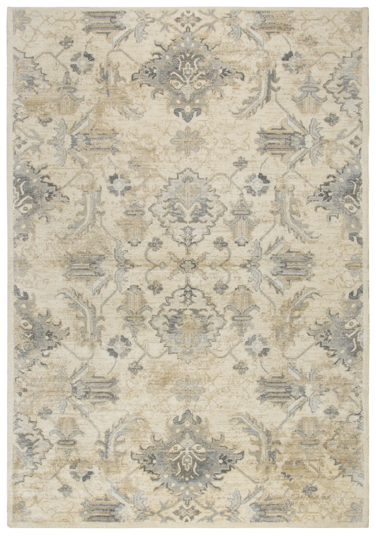 Gossamer Beige Classic/Updated 100% New Zealand Wool 8' x 10' Rectangle Rug