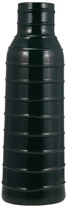 Cer, 20"h Tribal Vase, Forest Green