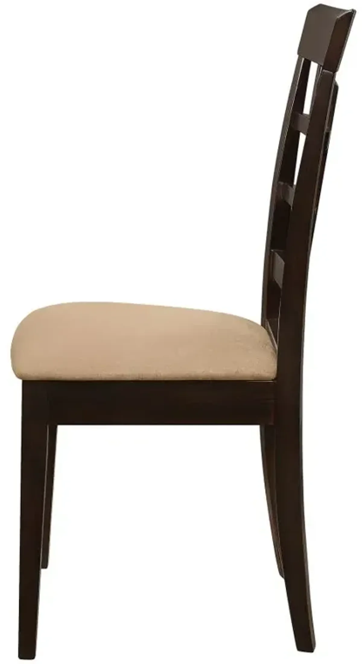 Gabriel Lattice Back Side Chairs Cappuccino and Tan (Set of 2)