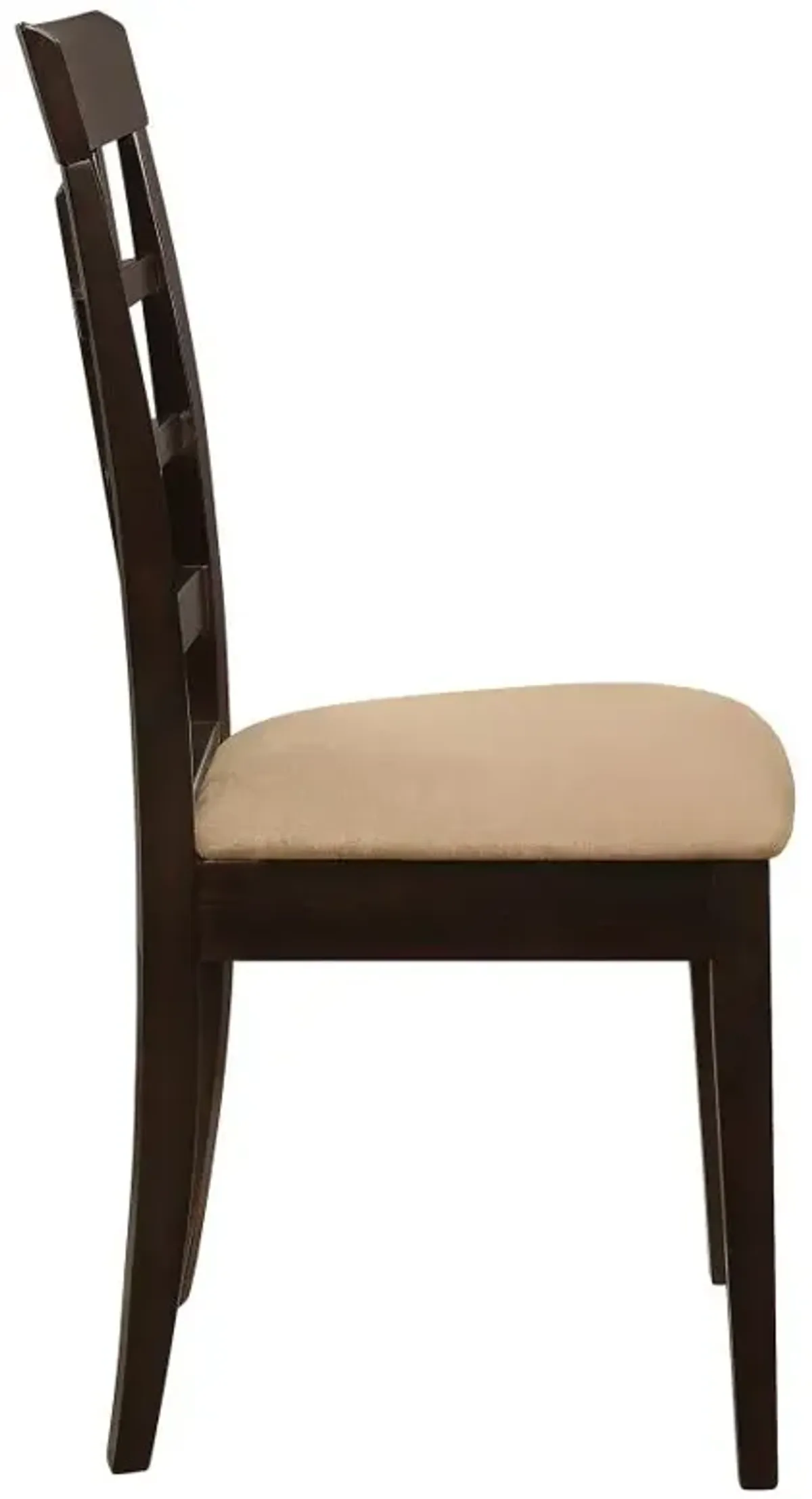 Gabriel Lattice Back Side Chairs Cappuccino and Tan (Set of 2)