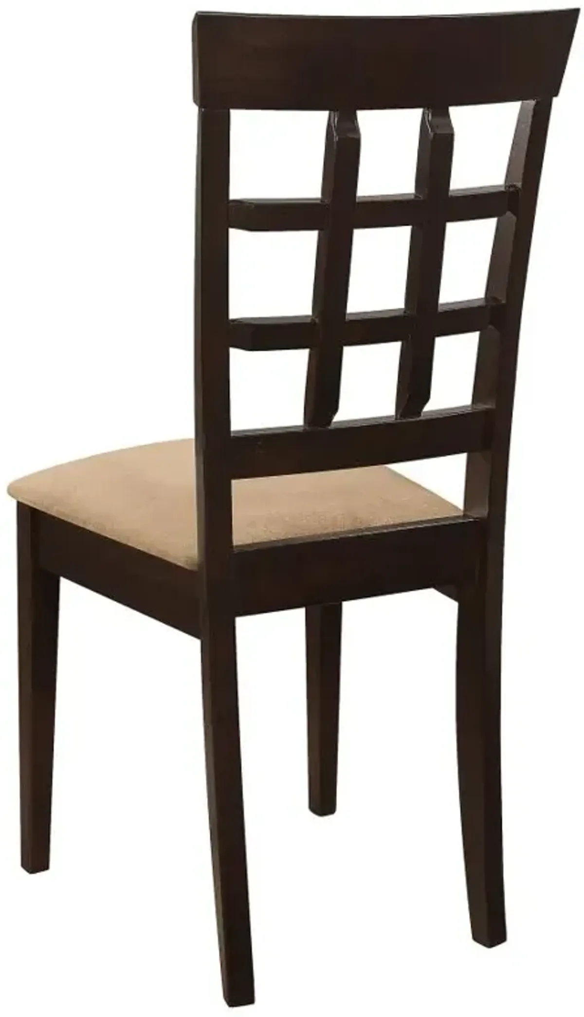 Gabriel Lattice Back Side Chairs Cappuccino and Tan (Set of 2)