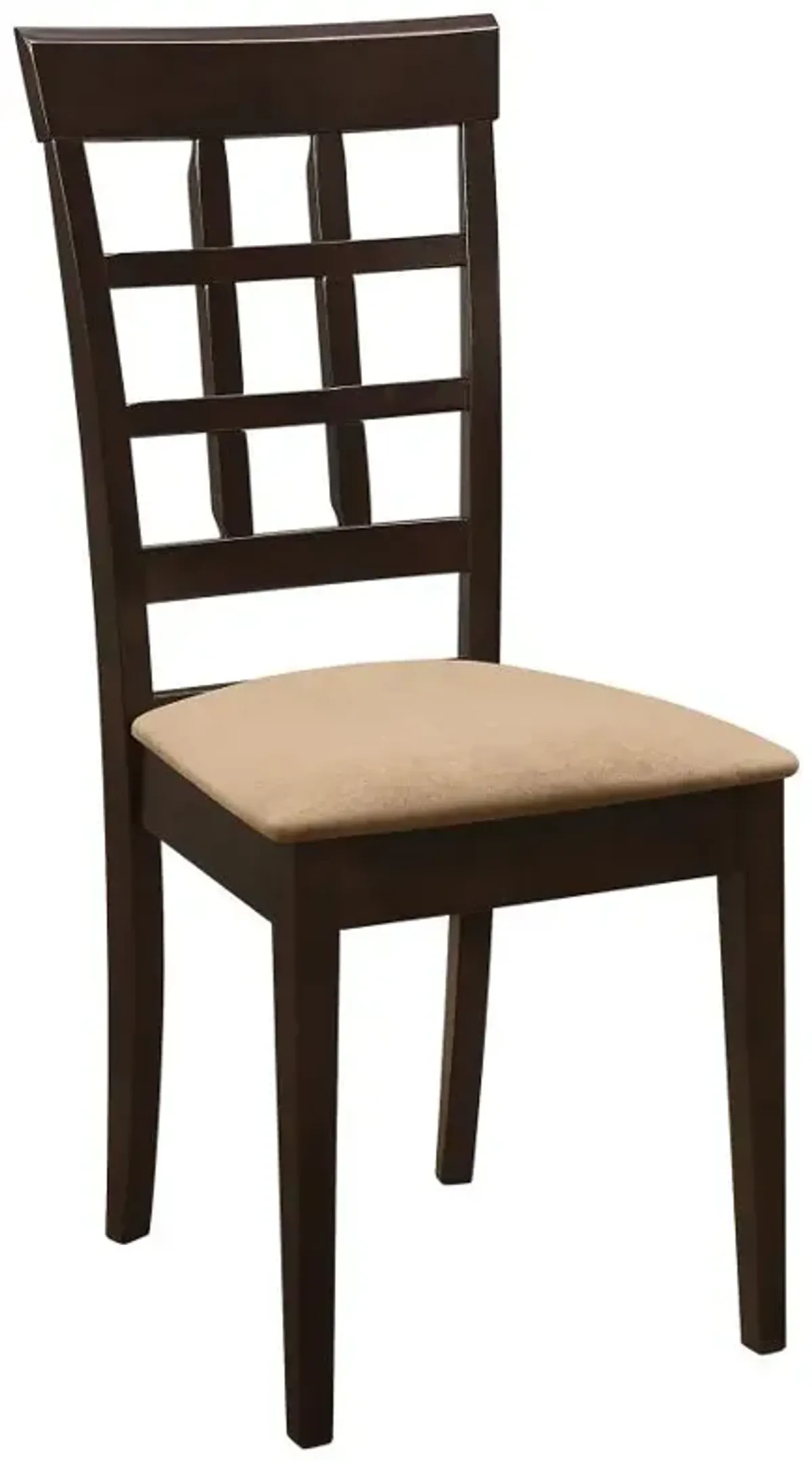 Gabriel Lattice Back Side Chairs Cappuccino and Tan (Set of 2)